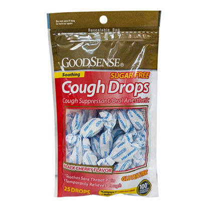 Picture of Black cherry sugar free cough drops 25 ct.