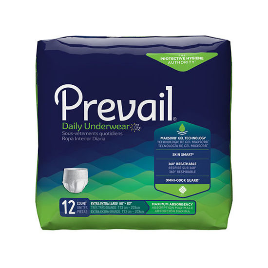 Picture of Prevail super plus underwear 2XL 12 ct. fits waist size: 68 in. - 80 in.