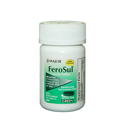 Picture of Ferosul 5 iron tablets 100 ct.