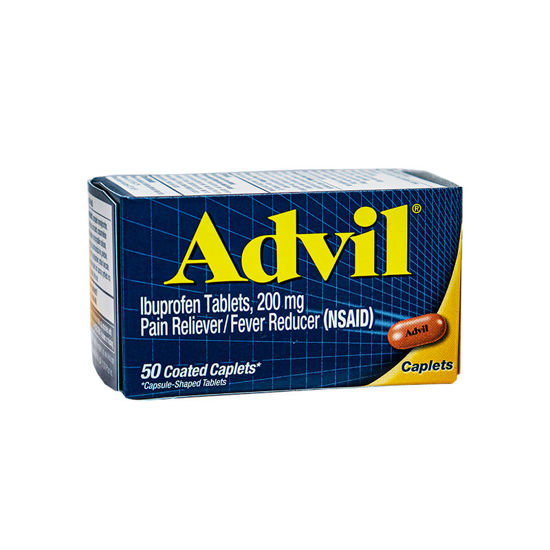 Picture of Advil coated caplets 200mg 50 ct.