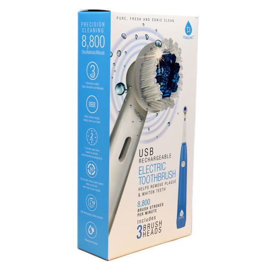 922-10793 - Pursonic Rechargeable Toothbrush with 3 heads