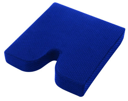 Picture of Memory foam coccyx cushion with removable cover.